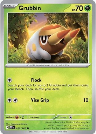 [PKM] Grubbin (018/162) [Scarlet & Violet: Temporal Forces]