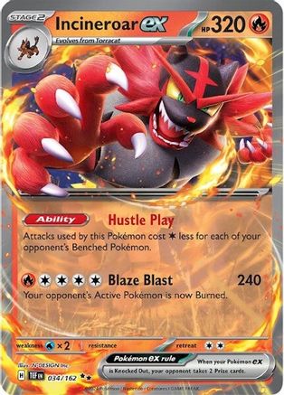 [PKM-R] Incineroar ex (034/162) [Scarlet & Violet: Temporal Forces]
