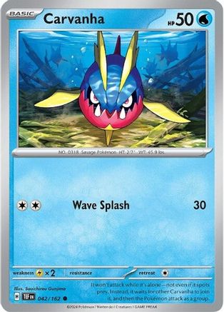 [PKM-C] Carvanha (042/162) [Scarlet & Violet: Temporal Forces]