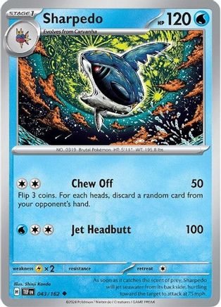 [PKM] Sharpedo (043/162) [Scarlet & Violet: Temporal Forces]