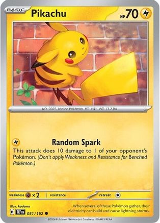 [PKM] Pikachu (051/162) [Scarlet & Violet: Temporal Forces]