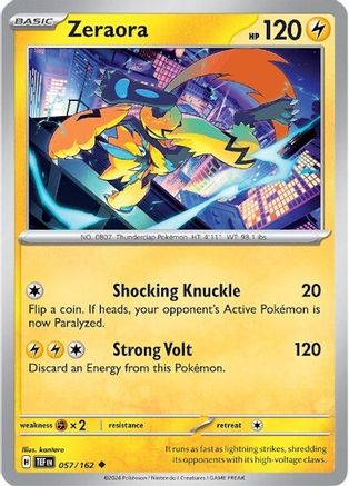 [PKM] Zeraora (057/162) [Scarlet & Violet: Temporal Forces]