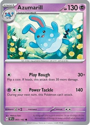 [PKM] Azumarill (065/162) [Scarlet & Violet: Temporal Forces]