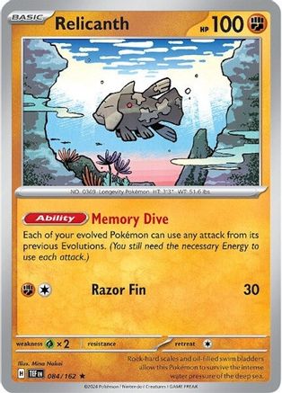 [PKM] Relicanth (084/162) [Scarlet & Violet: Temporal Forces]