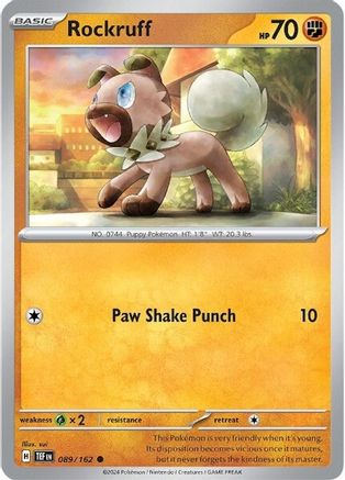 [PKM] Rockruff (089/162) [Scarlet & Violet: Temporal Forces]