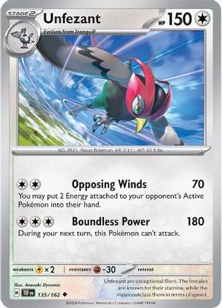 [PKM-C] Unfezant (135/162) [Scarlet & Violet: Temporal Forces]