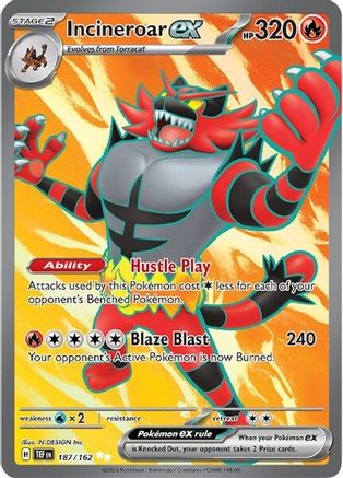 [PKM] Incineroar ex (187/162) [Scarlet & Violet: Temporal Forces]