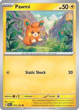 [PKM-R] Pawmi (074/193) (Cosmo Foil) [Scarlet & Violet: Paldea Evolved]