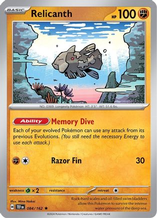 [PKM] Relicanth (084/162) (Theme Deck Exclusive) [Scarlet & Violet: Temporal Forces]