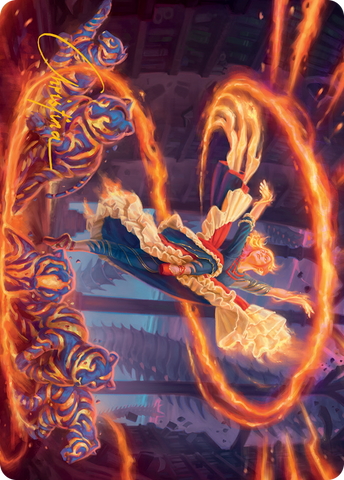 {A} Joyful Stormsculptor Art Card (Gold-Stamped Signature) [March of the Machine Art Series][GS AMOM 049]