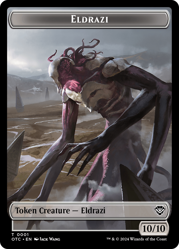 {T} Eldrazi // Clue Double-Sided Token [Outlaws of Thunder Junction Commander Tokens][TOTC 1//16]