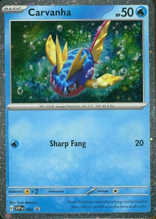 [PKM] Carvanha (093) (Cosmos Foil) [Scarlet & Violet: Black Star Promos]