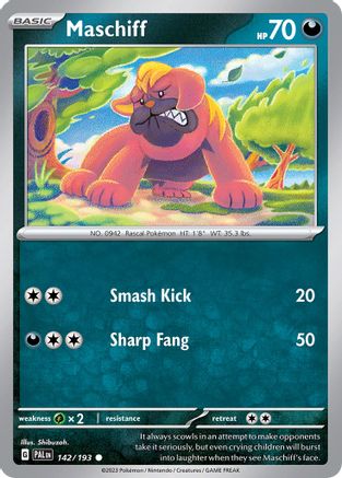 [PKM] Maschiff (142/193) (Cosmos Holo) [Scarlet & Violet: Paldea Evolved]