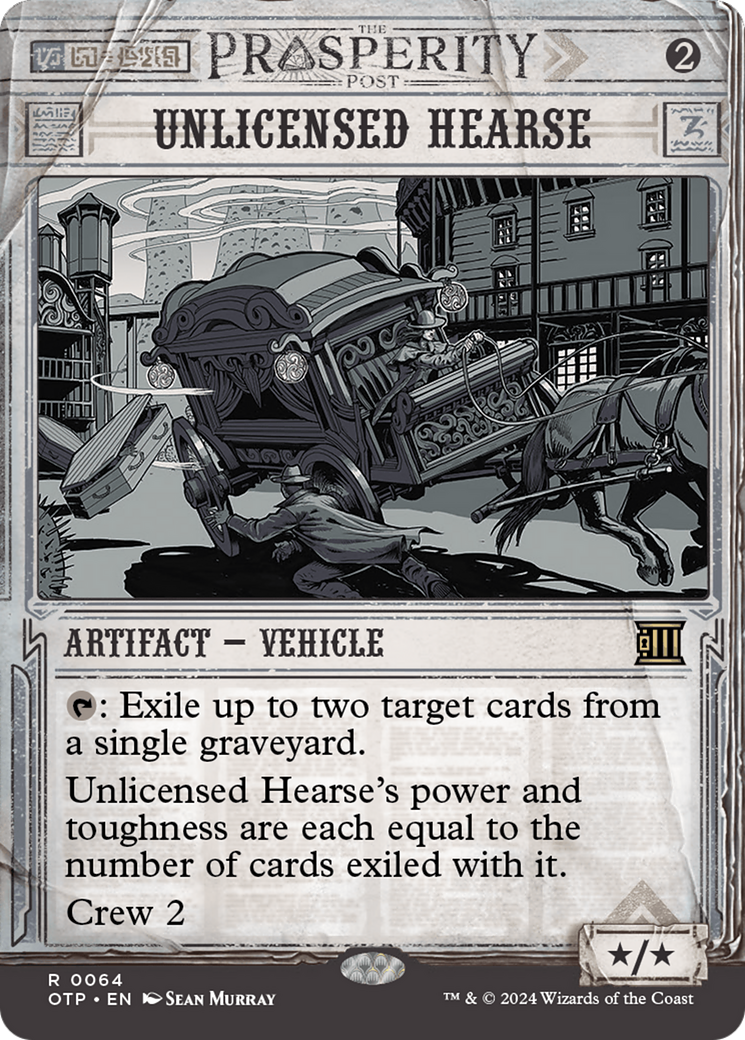{R} Unlicensed Hearse [Outlaws of Thunder Junction: Breaking News][OTP 064]