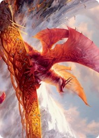 {A} Goldspan Dragon Art Card (Gold-Stamped Signature) [Kaldheim Art Series][GS AKHM 035]