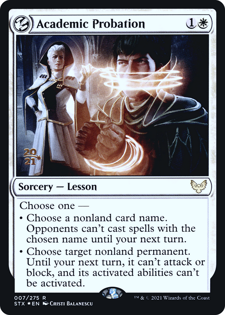 {R} Academic Probation [Strixhaven: School of Mages Prerelease Promos][PR STX 007]