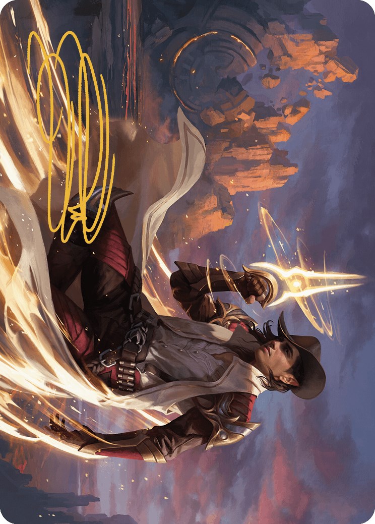 {A} Kellan, the Kid Art Card (Gold-Stamped Signature) [Outlaws of Thunder Junction Art Series][GS AOTJ 024]