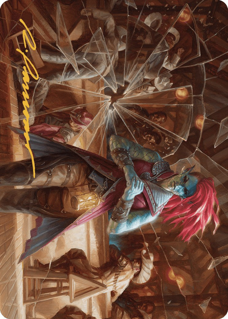 {A} Obeka, Splitter of Seconds Art Card (Gold-Stamped Signature) [Outlaws of Thunder Junction Art Series][GS AOTJ 028]