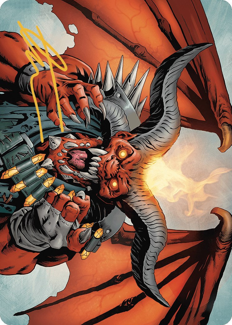 {A} Rakdos, the Muscle Art Card (Gold-Stamped Signature) [Outlaws of Thunder Junction Art Series][GS AOTJ 053]