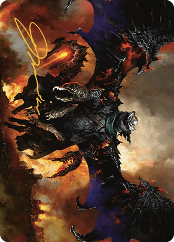 {A} Akul the Unrepentant Art Card (Gold-Stamped Signature) [Outlaws of Thunder Junction Art Series][GS AOTJ 016]