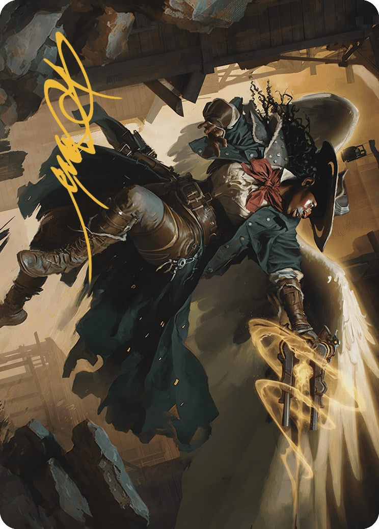 {A} Archangel of Tithes Art Card (Gold-Stamped Signature) [Outlaws of Thunder Junction Art Series][GS AOTJ 001]