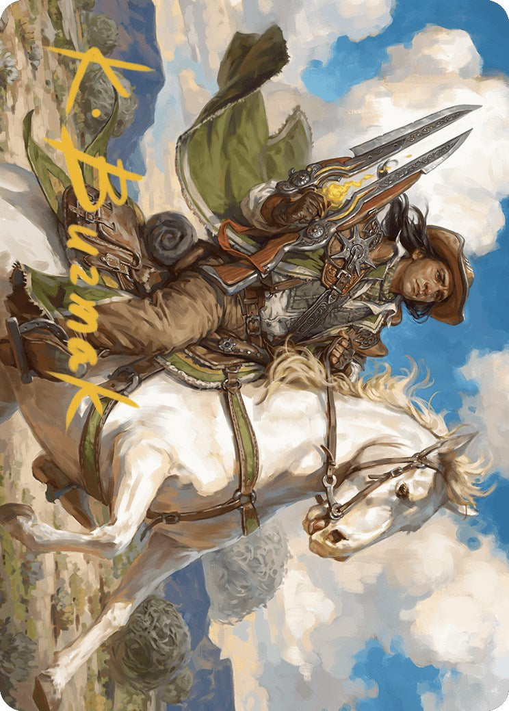 {A} Wylie Duke, Atiin Hero Art Card (Gold-Stamped Signature) [Outlaws of Thunder Junction Art Series][GS AOTJ 035]