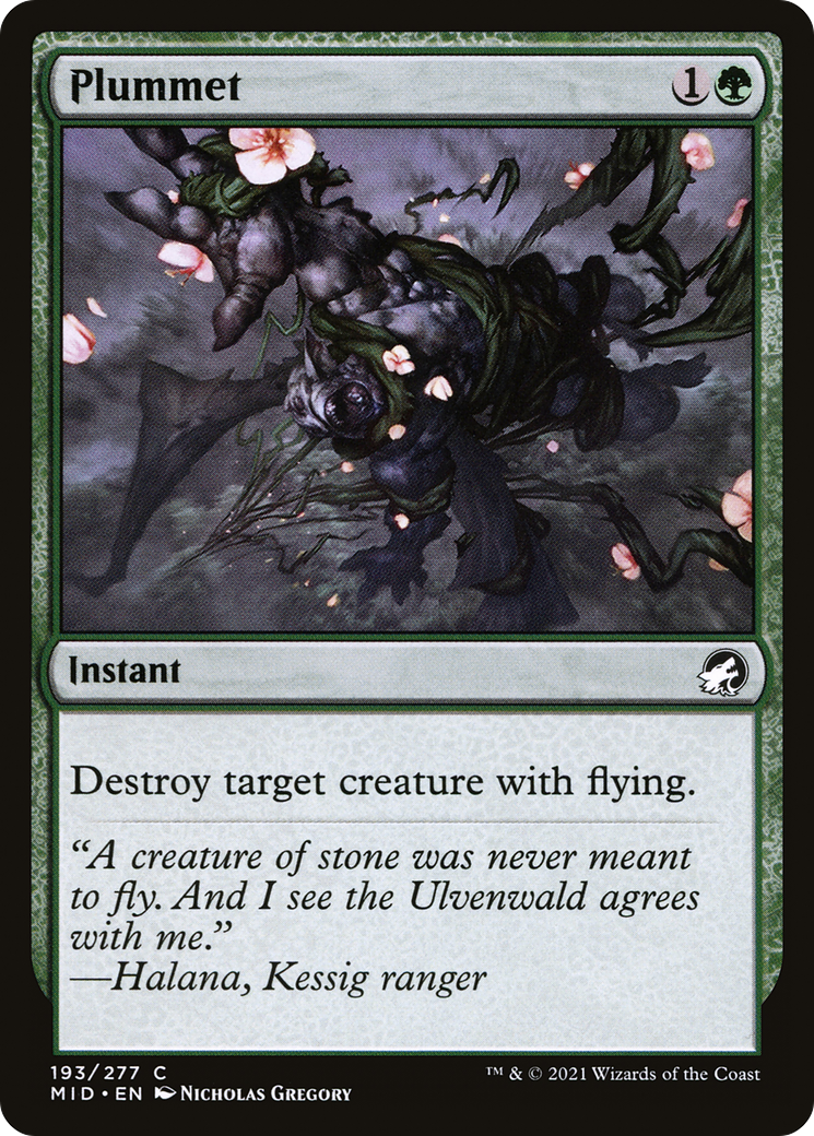 {C} Plummet [Innistrad: Midnight Hunt][MID 193]