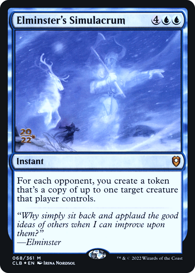 {R} Elminster's Simulacrum [Commander Legends: Battle for Baldur's Gate Prerelease Promos][PR CLB 068]