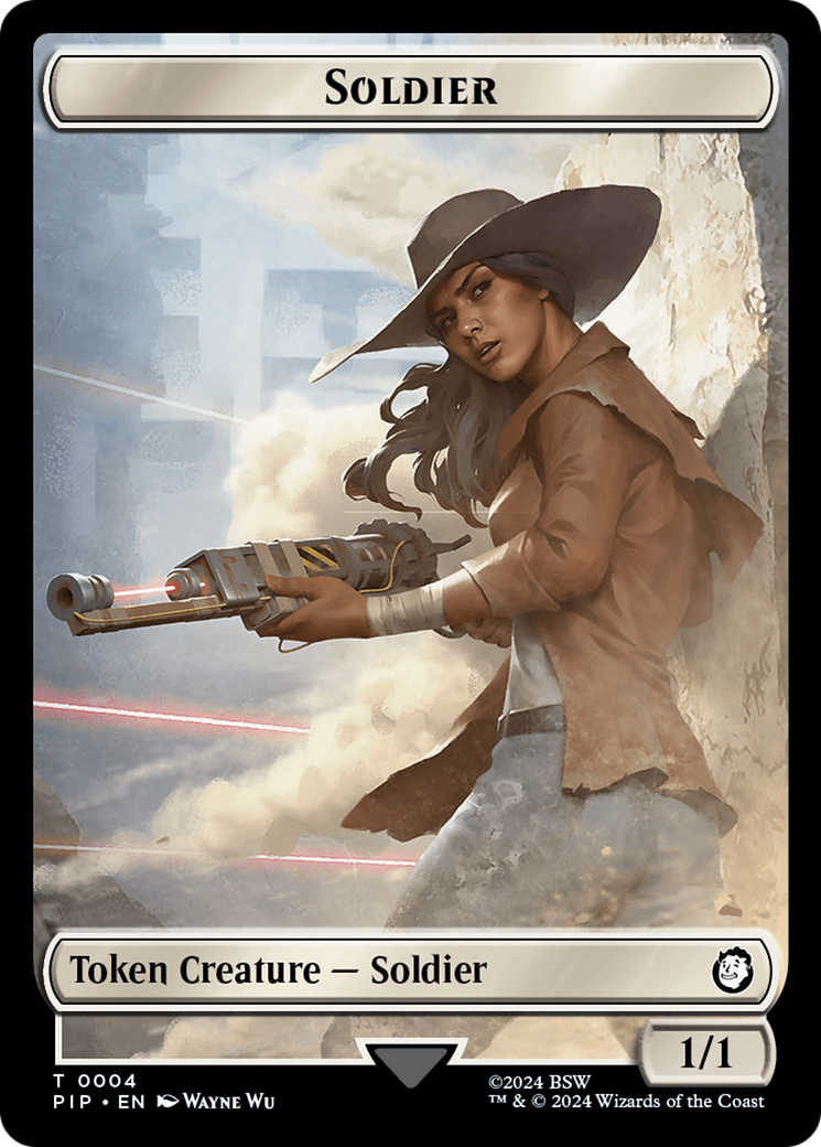 {T} Treasure (0018) // Soldier (0004) Double-Sided Token [Fallout Tokens][TPIP 18//4]