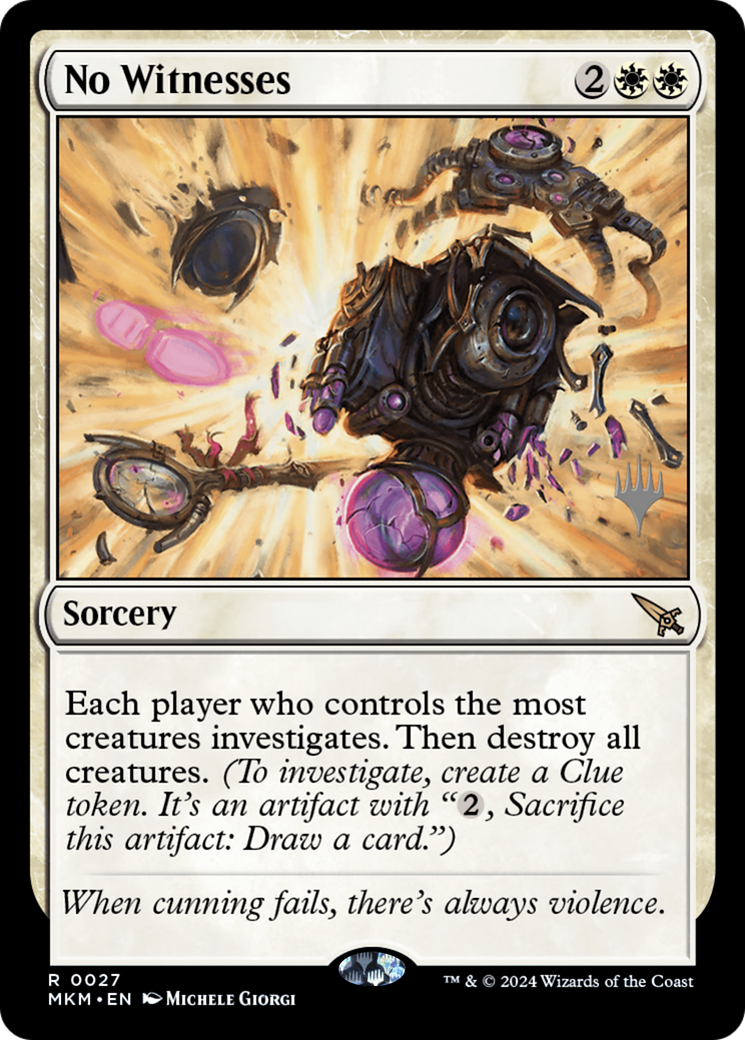 {R} No Witnesses (Promo Pack) [Murders at Karlov Manor Promos][PP MKM 027]