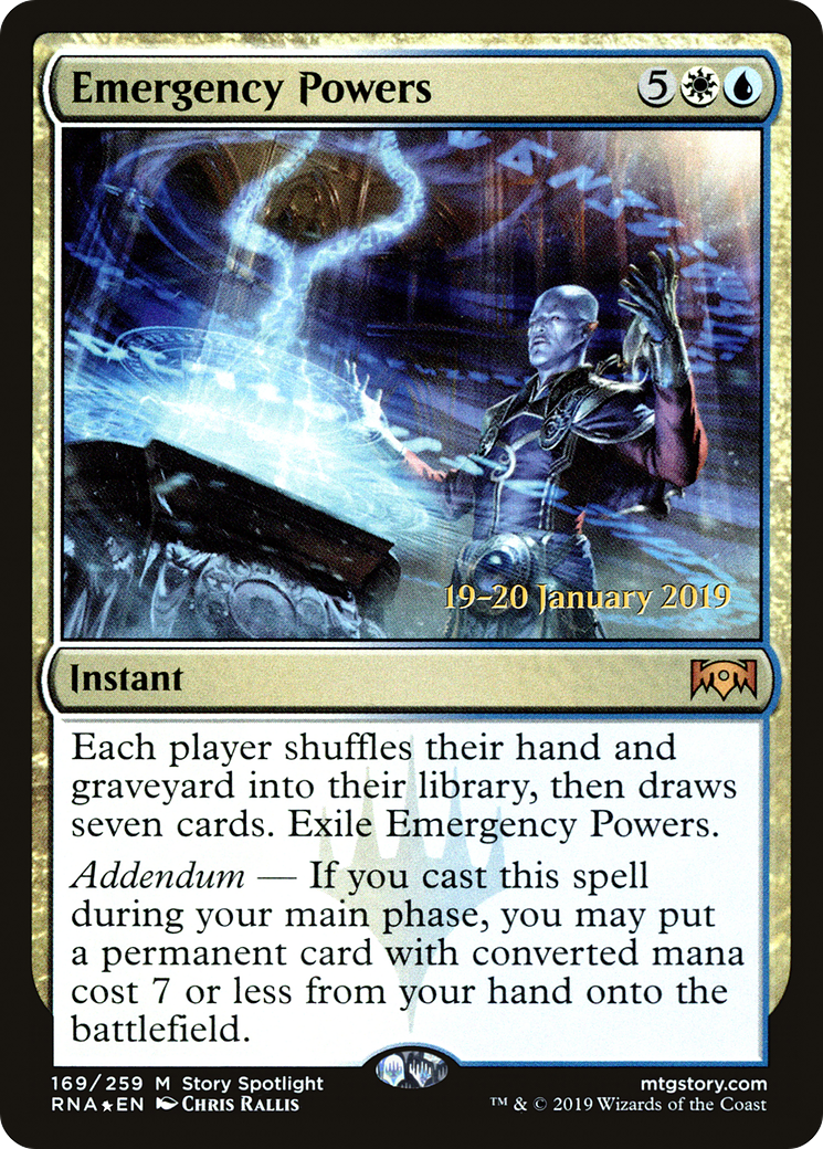 {R} Emergency Powers [Ravnica Allegiance Prerelease Promos][PR RNA 169]