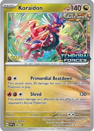 [PKM] Koraidon (091) (Stamped) (Staff) [Scarlet & Violet: Black Star Promos]