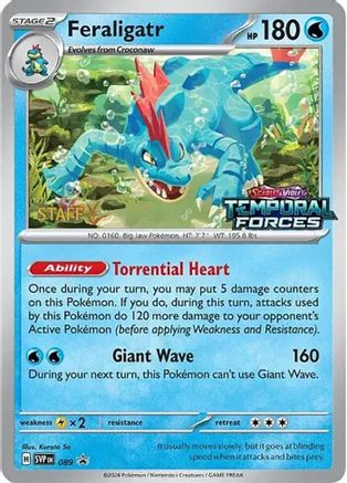 [PKM] Feraligatr (089) (Staff Prerelease Promo) [Scarlet & Violet: Black Star Promos]