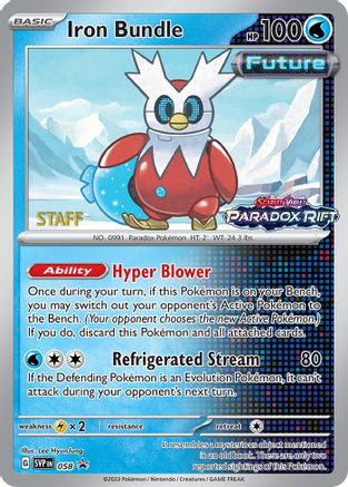 [PKM] Iron Bundle (058) (Staff Prerelease Promo) [Scarlet & Violet: Black Star Promos]