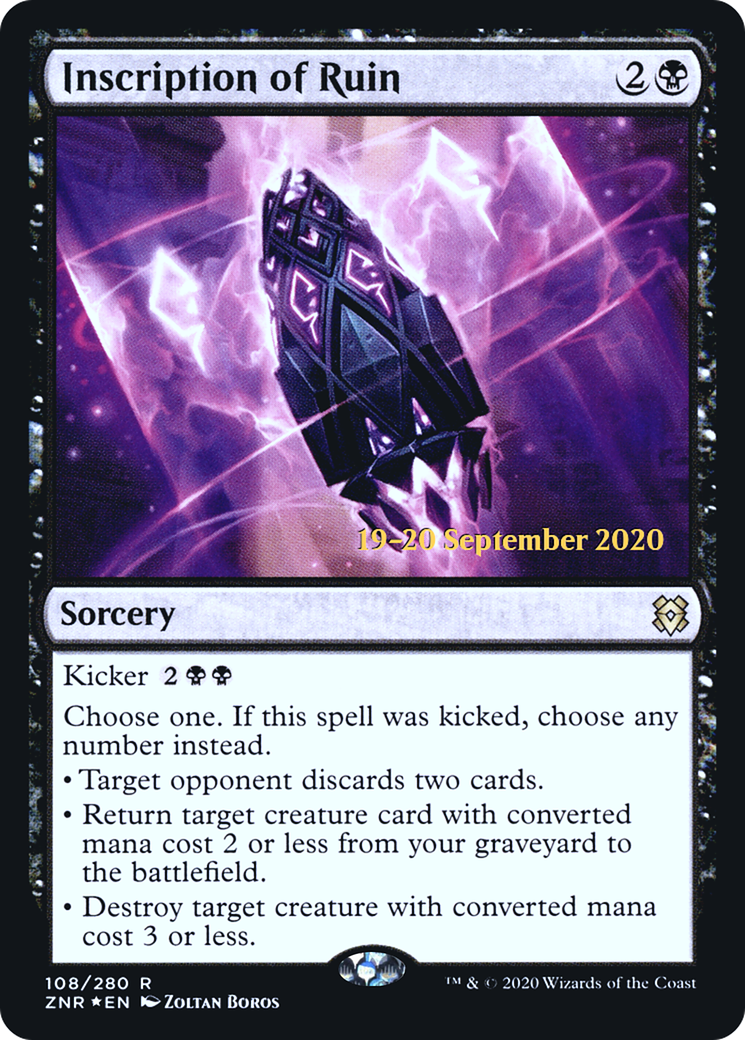 {R} Inscription of Ruin [Zendikar Rising Prerelease Promos][PR ZNR 108]
