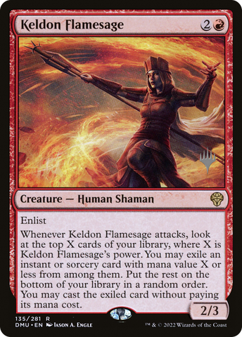 {R} Keldon Flamesage (Promo Pack) [Dominaria United Promos][PP DMU 135]