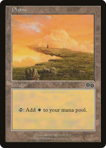 {B}[USG 333] Plains (333) [Urza's Saga]