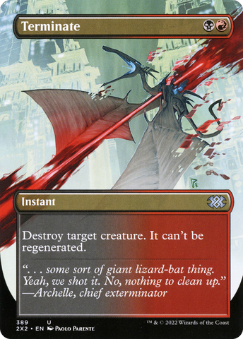 {C} Terminate (Borderless Alternate Art) [Double Masters 2022][2X2 389]