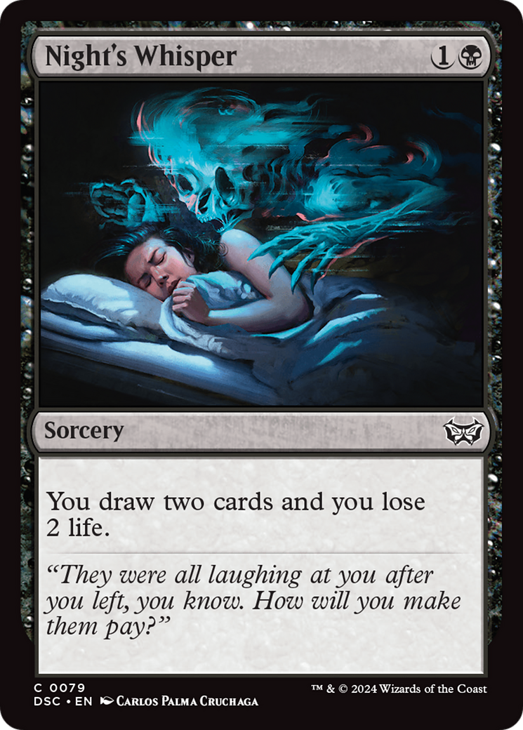 {C} Night's Whisper [Duskmourn: House of Horror Commander][DSC 079]