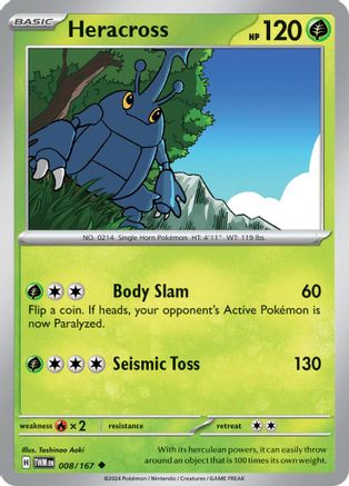 [PKM] Heracross (008/167) [Scarlet & Violet: Twilight Masquerade]
