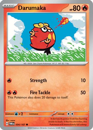 [PKM] Darumaka (034/167) [Scarlet & Violet: Twilight Masquerade]