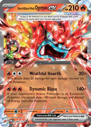 [PKM] Hearthflame Mask Ogerpon ex (040/167) [Scarlet & Violet: Twilight Masquerade]