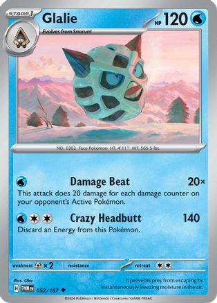 [PKM] Glalie (052/167) [Scarlet & Violet: Twilight Masquerade]