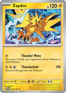 [PKM] Zapdos (065/167) [Scarlet & Violet: Twilight Masquerade]