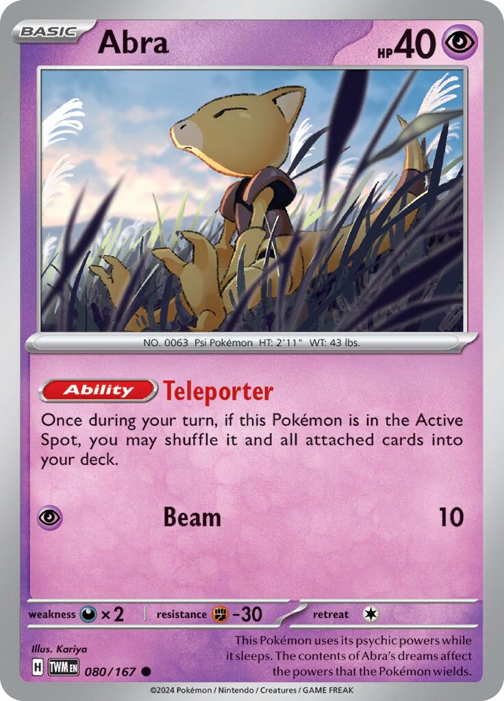 [PKM-C] Abra (080/167) [Scarlet & Violet: Twilight Masquerade]