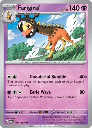 [PKM] Farigiraf (084/167) [Scarlet & Violet: Twilight Masquerade]