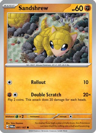 [PKM] Sandshrew (097/167) [Scarlet & Violet: Twilight Masquerade]