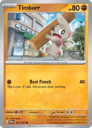 [PKM] Timburr (103/167) [Scarlet & Violet: Twilight Masquerade]
