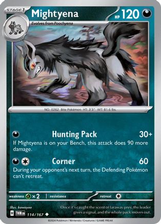 [PKM] Mightyena (114/167) [Scarlet & Violet: Twilight Masquerade]