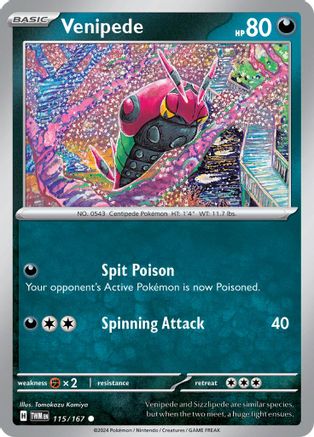 [PKM] Venipede (115/167) [Scarlet & Violet: Twilight Masquerade]
